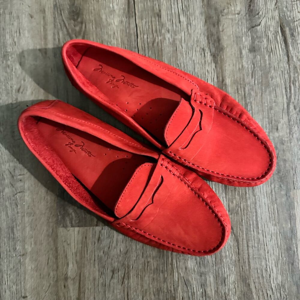 Massimo Matteo Penny Keeper Red Suede Loafers Women’s Size 11b 11 Fall Loafer